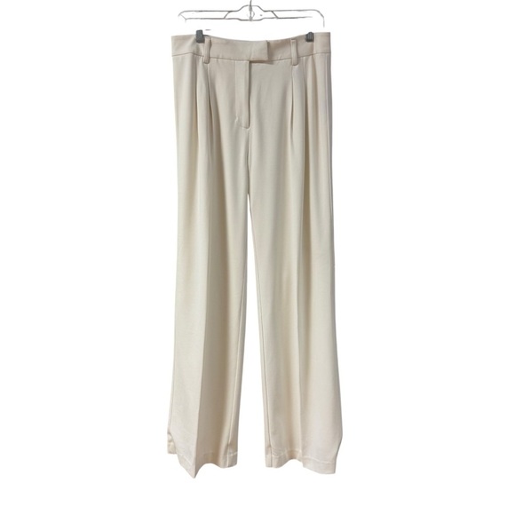 J. McLaughlin Newman Pants Trousers Wide Leg Pleated Size 6 Cream Nautical Work - Picture 12 of 12